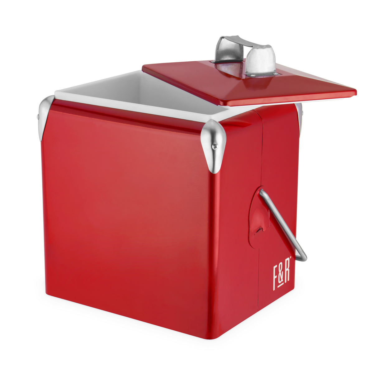 Vintage Metal Cooler in Red