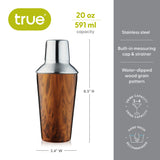 Wood Pattern 20 oz Cocktail Shaker