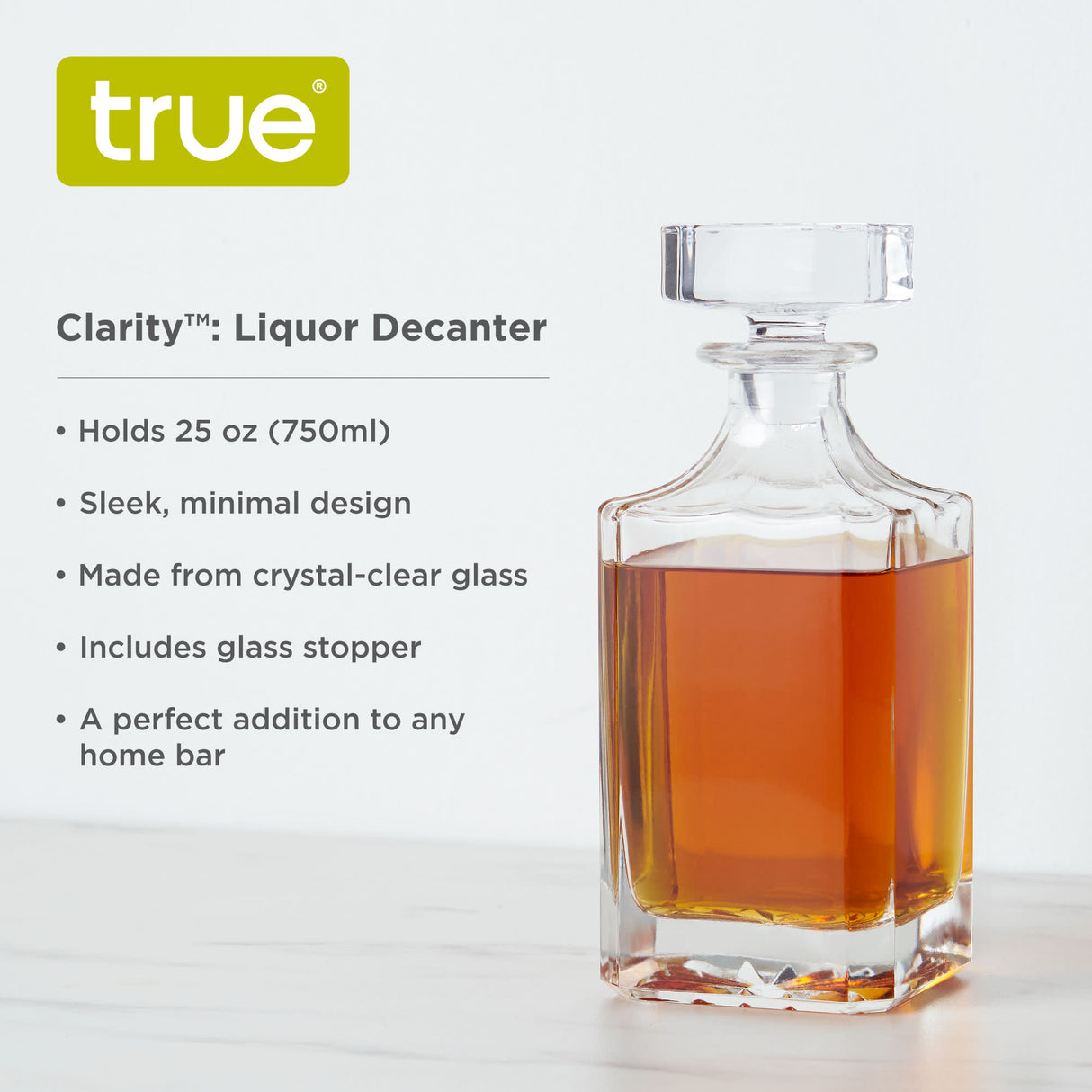 Clarity 750 ml Spirit Decanter with Glass Stopper