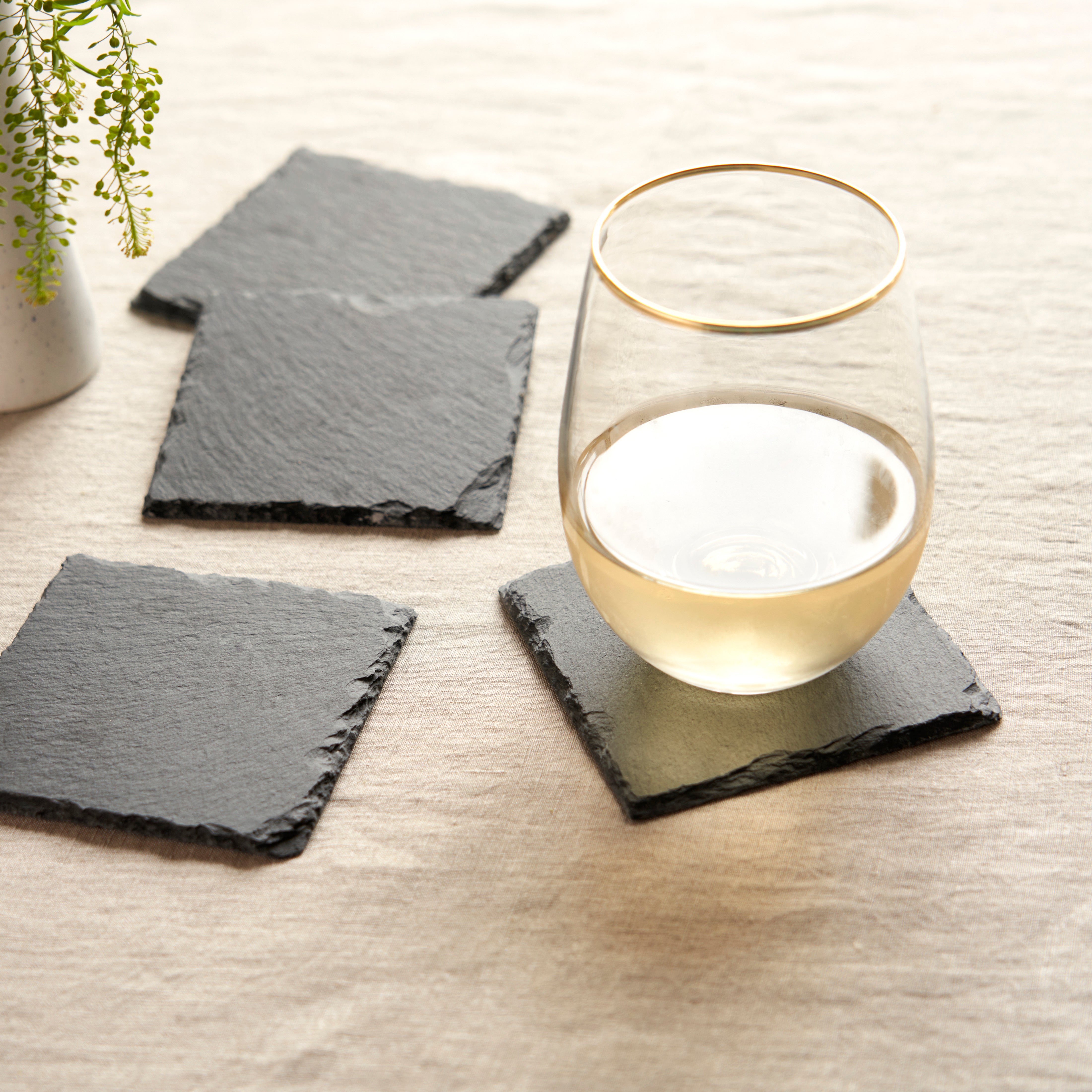 Square Slate Coasters, Set of 4 - Thumbnail 5