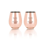 Summit Stemless Wine Glasses in Copper, Set of 2