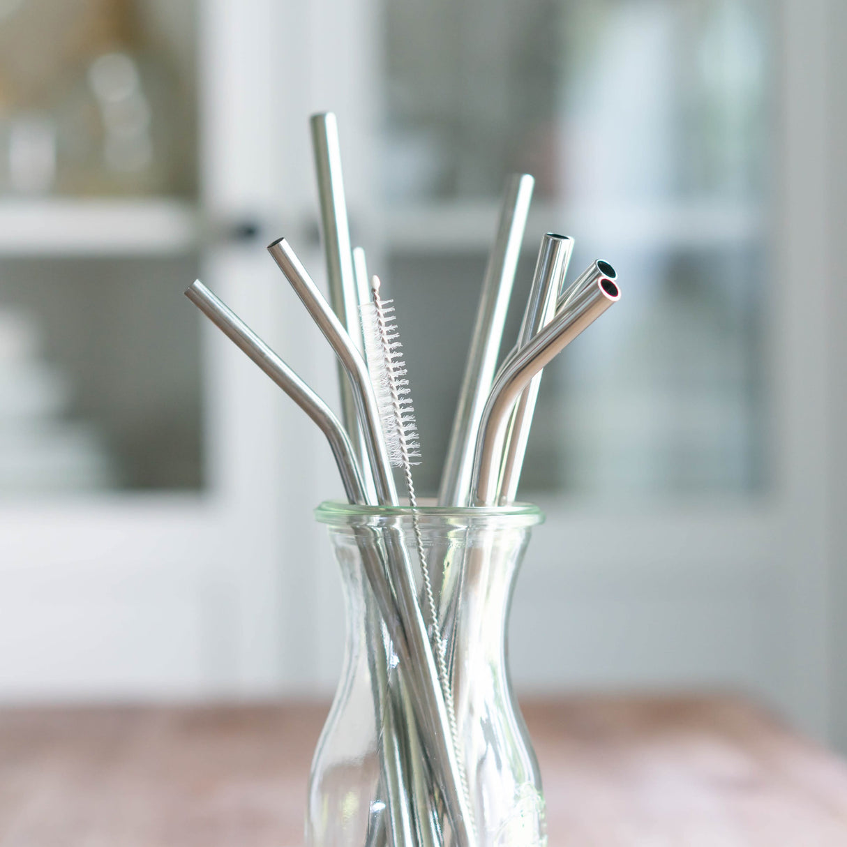 Stainless Steel Straws with Travel Case, Set of 5