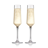 Raye Crystal Angled Champagne Flutes, Set of 2