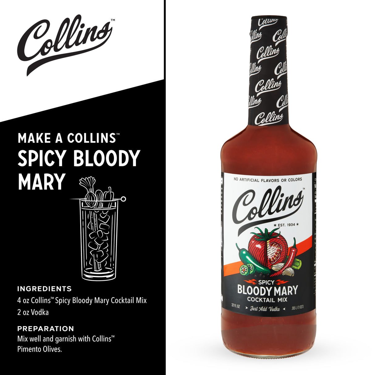 Spicy Bloody Mary Mix, 32 oz