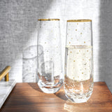 Starlight Stemless Champagne Flutes, Set of 2