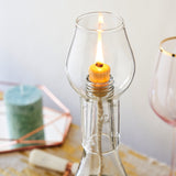 Glass Hurricane Bottle Lamp