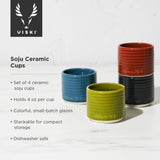 Soju Ceramic Cups, Set of 4