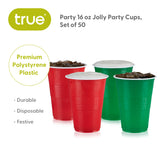 Party 16 oz Jolly Party Cups, Set of 50