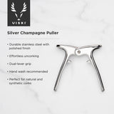 Harrison Champagne Puller in Silver