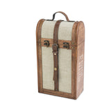 Two Bottle Vintage Trunk Wine Box