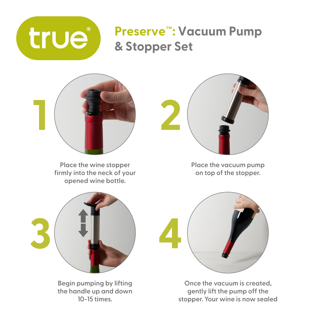 Preserve Vacuum Pump & Stopper Set