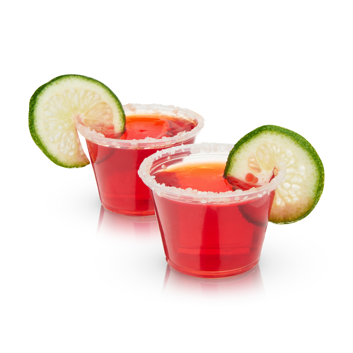 Party 2.5 oz Plastic Gelatin Shot Cups with Lids, Set of 50