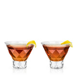 Gem Crystal Martini Glasses, Set of 2