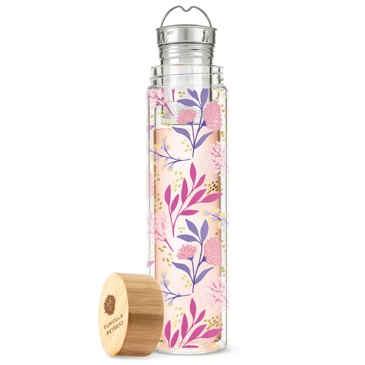 Blair Botanical Bliss Glass Travel Infuser Mug