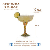 Segunda Vida Artistico Recycled Margarita Glasses, Set of 2