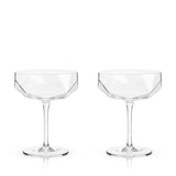 Seneca Crystal Faceted Coupes, Set of 2