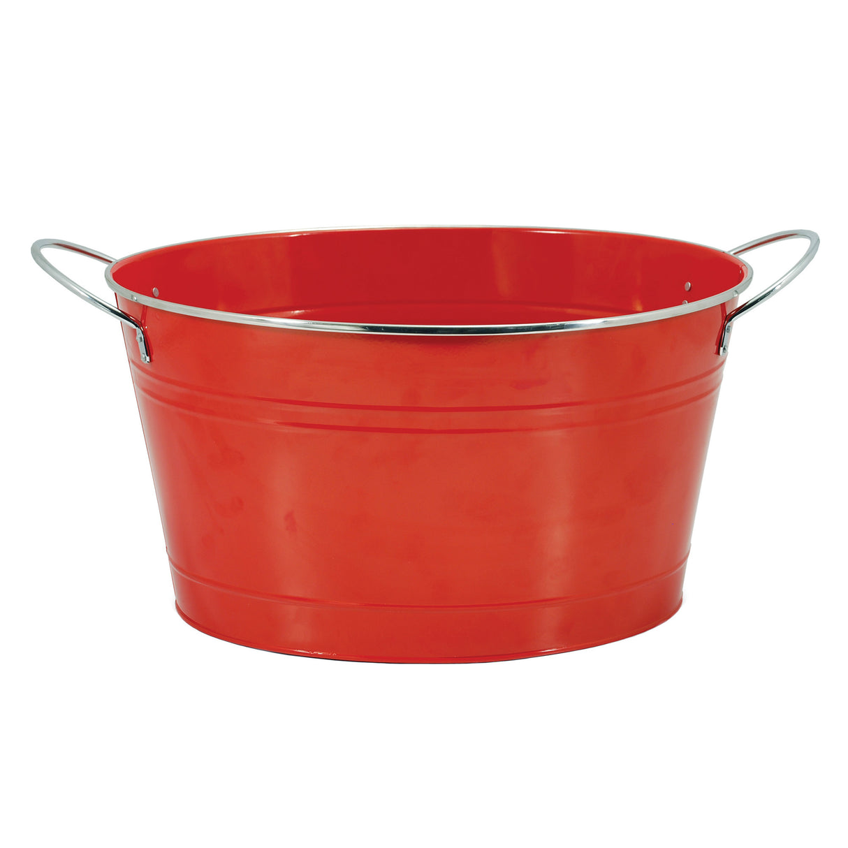 Big Red Galvanized Metal Beverage Tub