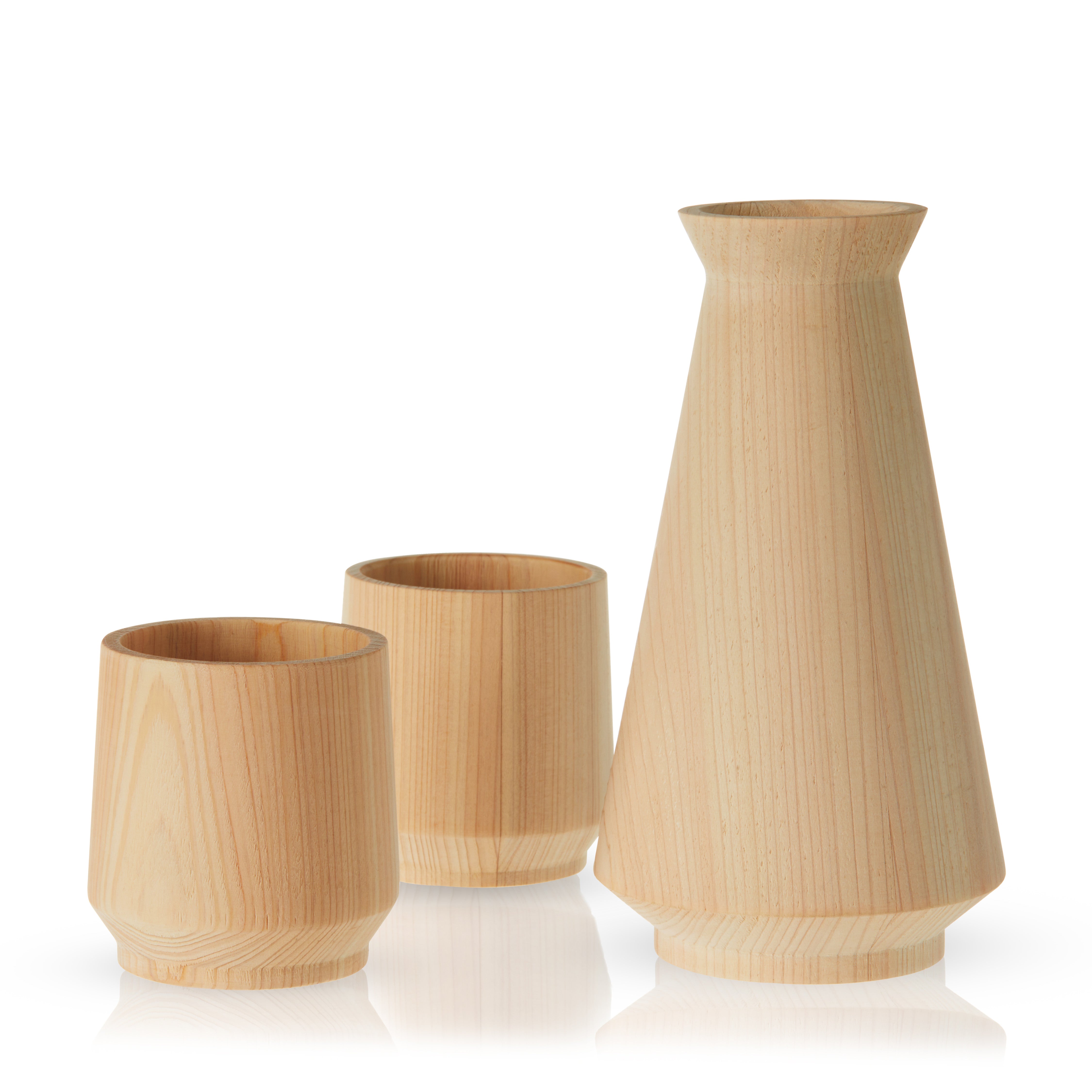 Hinoki Cypress Sake Set - Thumbnail 2