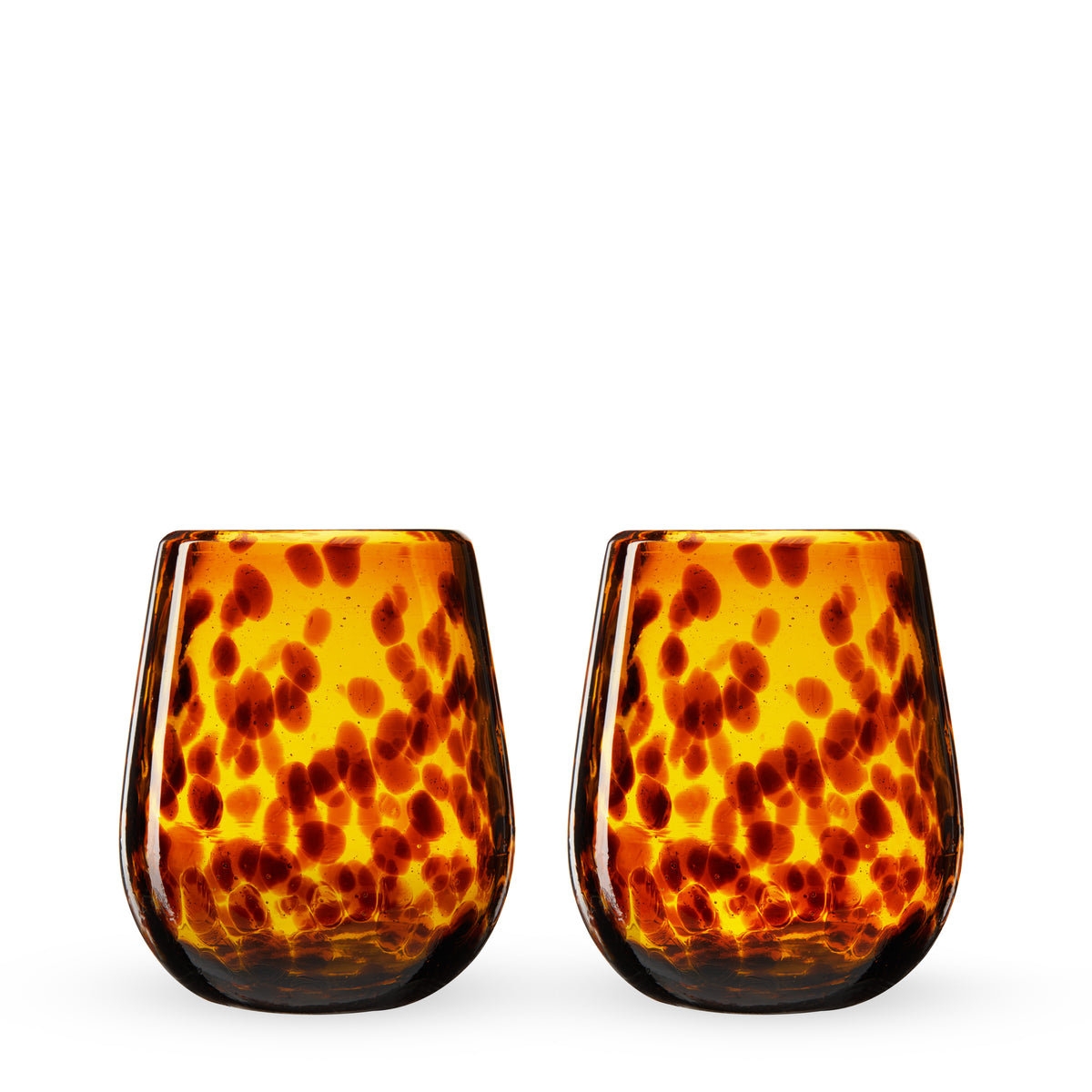 Segunda Vida Tortuga Hand Blown Wine Glasses, Recycled Mexican ...
