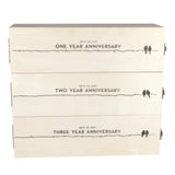 Newlywed's Anniversary 3-Bottle Wooden Wine Box