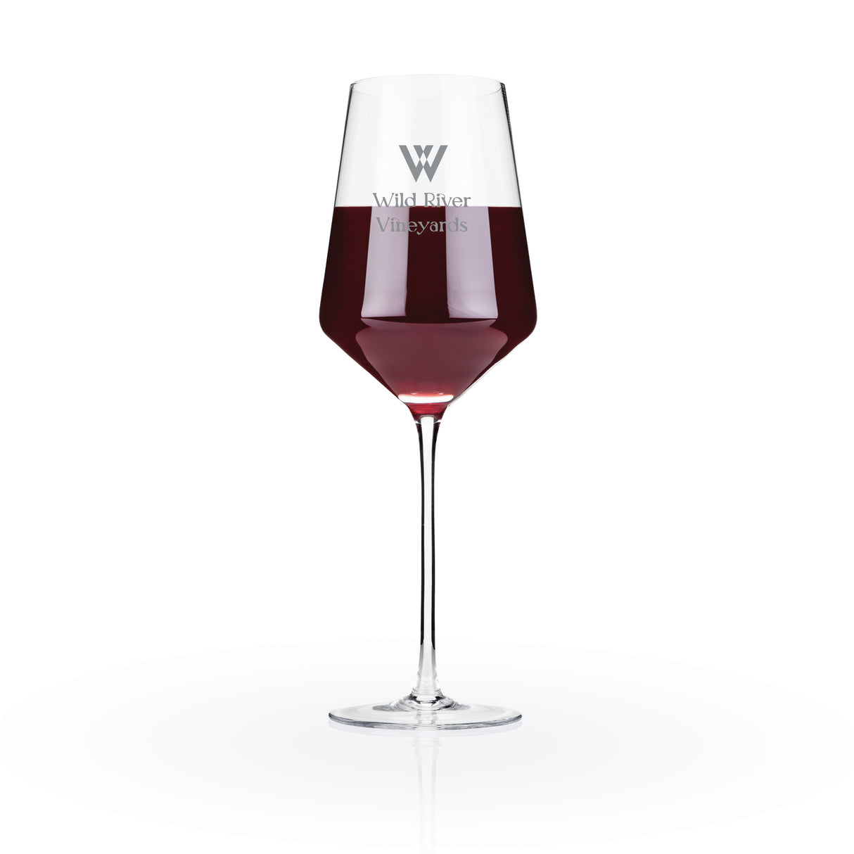 Raye Crystal Angled Bordeaux Glasses, Set of 2