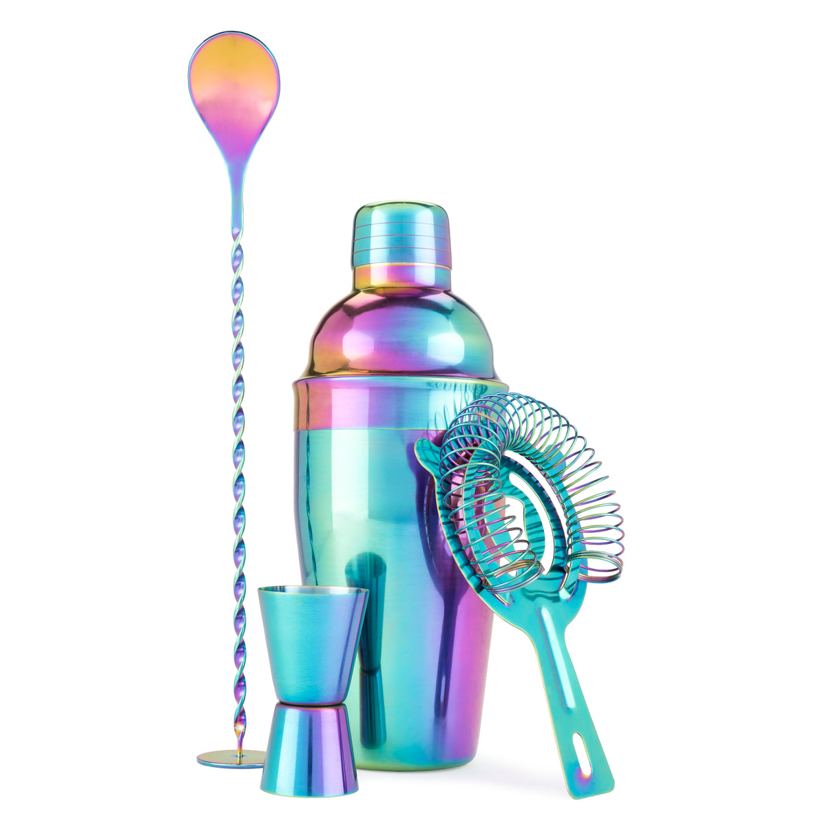 Mirage 4-Piece Rainbow Barware Set