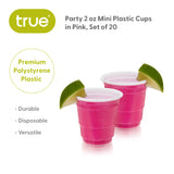 Party 2 oz  Lil Pinks Mini Plastic Shot Cups, Set of 20
