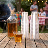 Party 2 oz Plastic Shot Glasses in Clear, Set of 50
