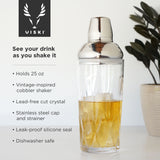 Admiral Crystal Cocktail Shaker in Stainless Steel