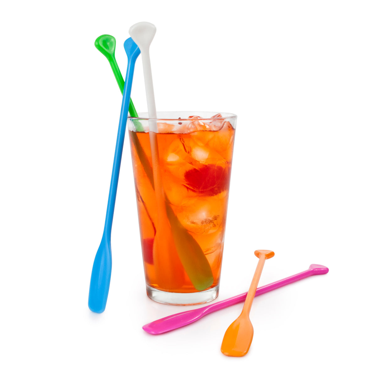 Party Paddle Stir Sticks in Assorted Colors, Set of 5