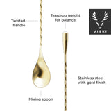 Belmont 40cm Weighted Bar Spoon in Gold