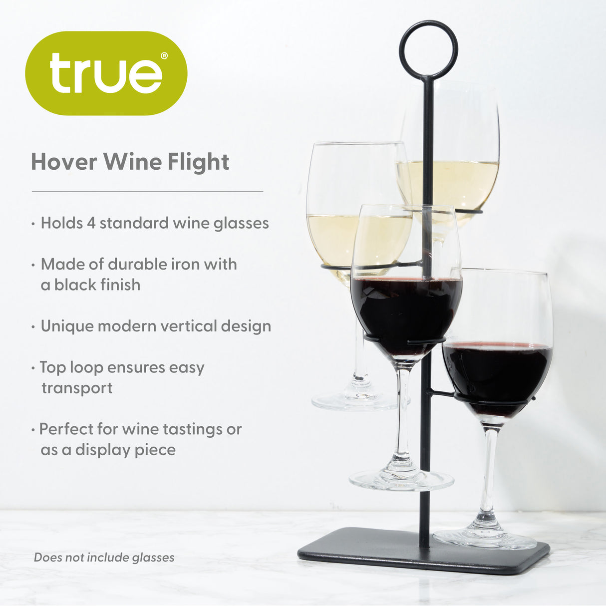 Hover Wine Flight 4-Glass Holder