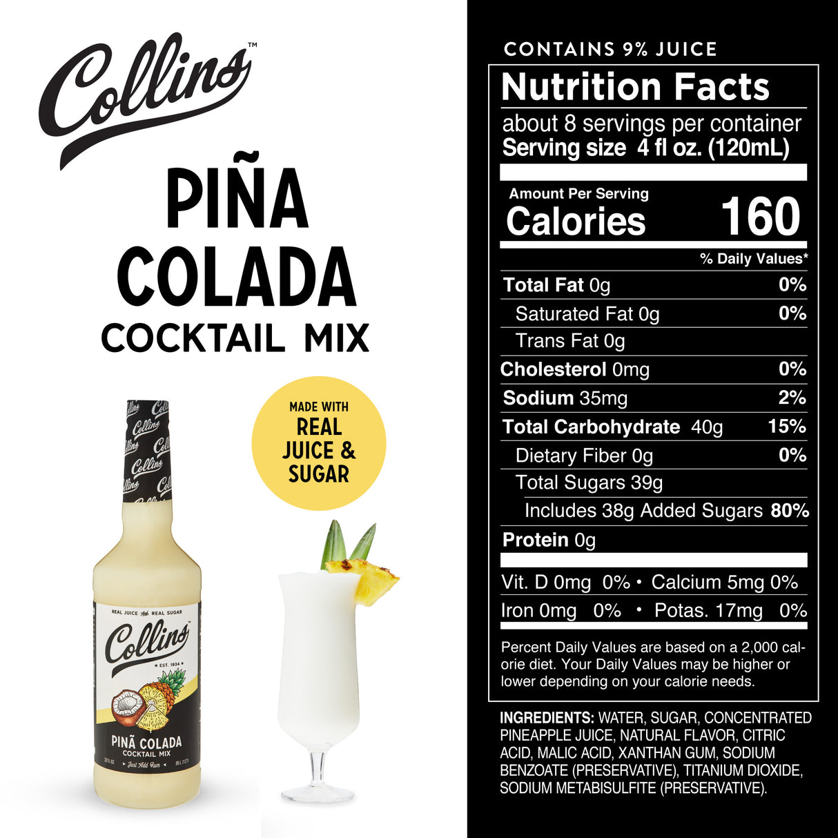 Piña Colada Mix, 32 oz