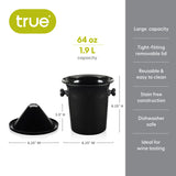 Spittoon Plastic Wine Tasting Dump Bucket in Black