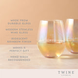 Luster Stemless Wine Glasses, Set of 2