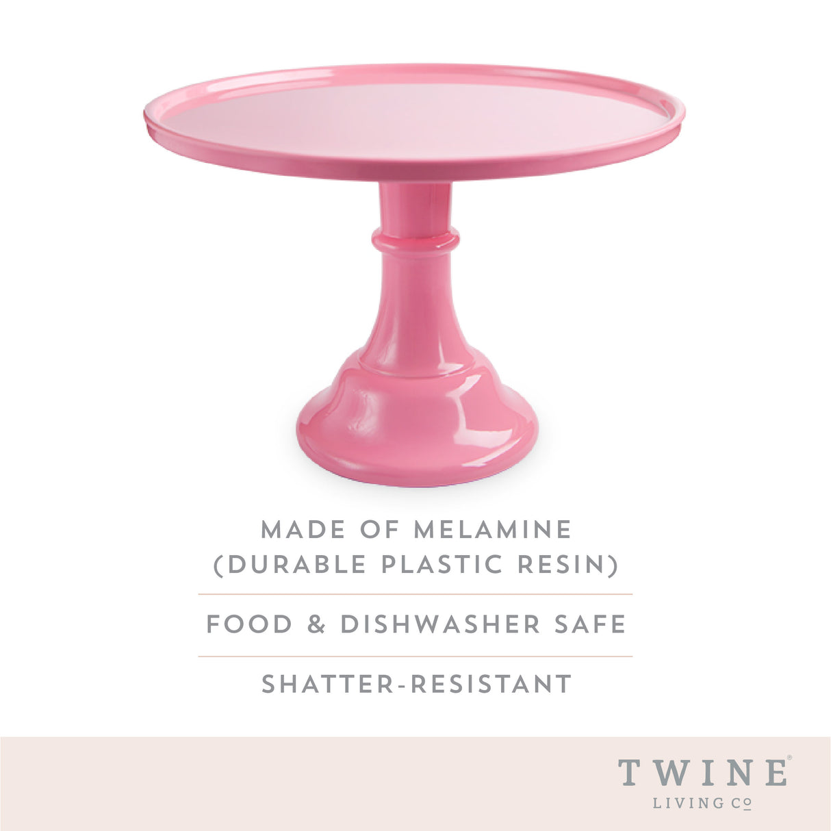 Melamine Cake Stand in Pink