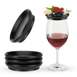 Wine Glass Topper Appetizer Plates, Set of 4