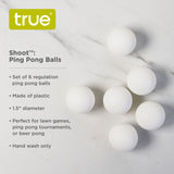 Party Beer Pong Balls in White, 6ct