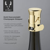 Belmont Heavyweight Champagne Stopper in Gold