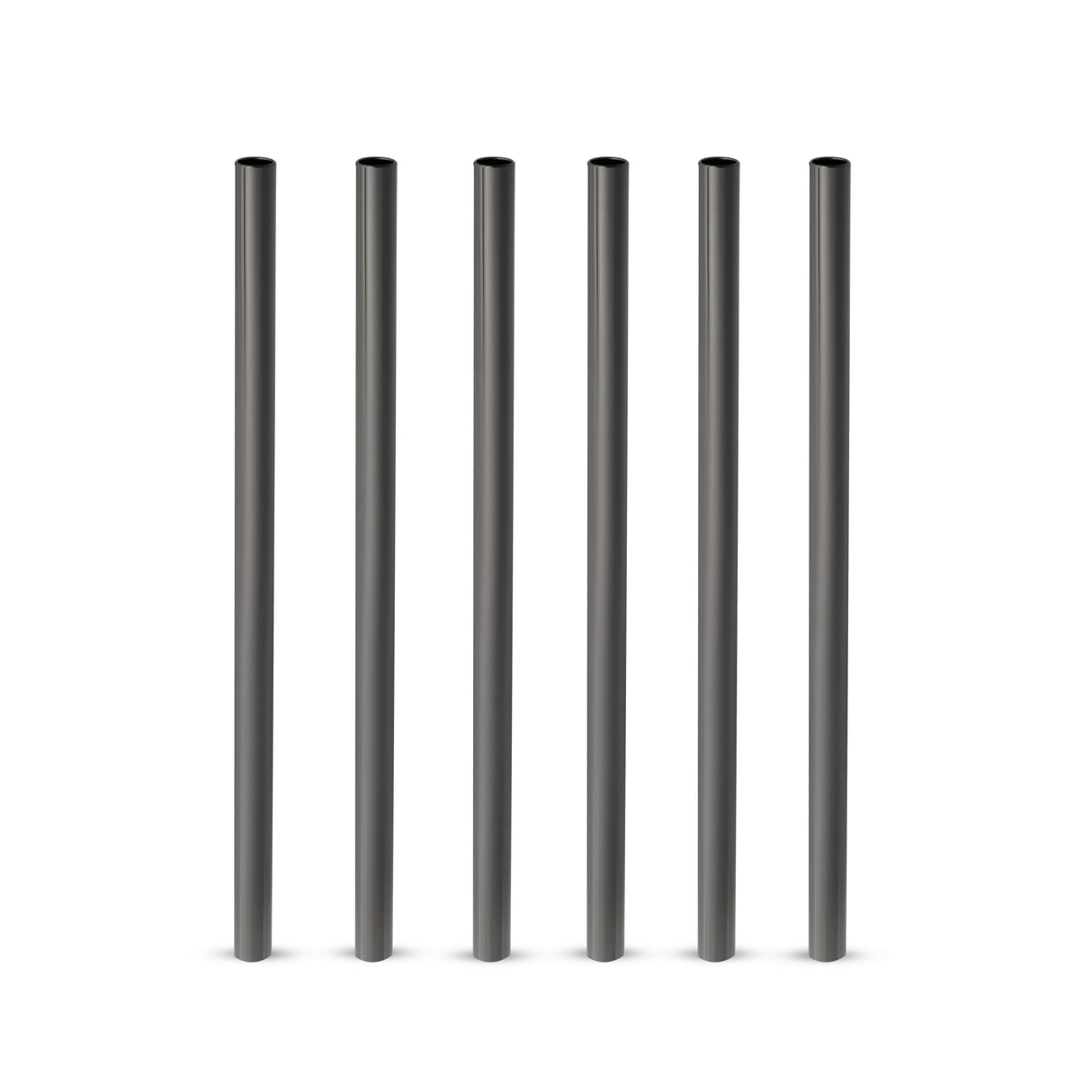 Warren Lowball Straws in Gunmetal, Set of 6