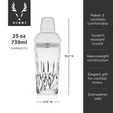 Admiral Crystal Cocktail Shaker in Stainless Steel