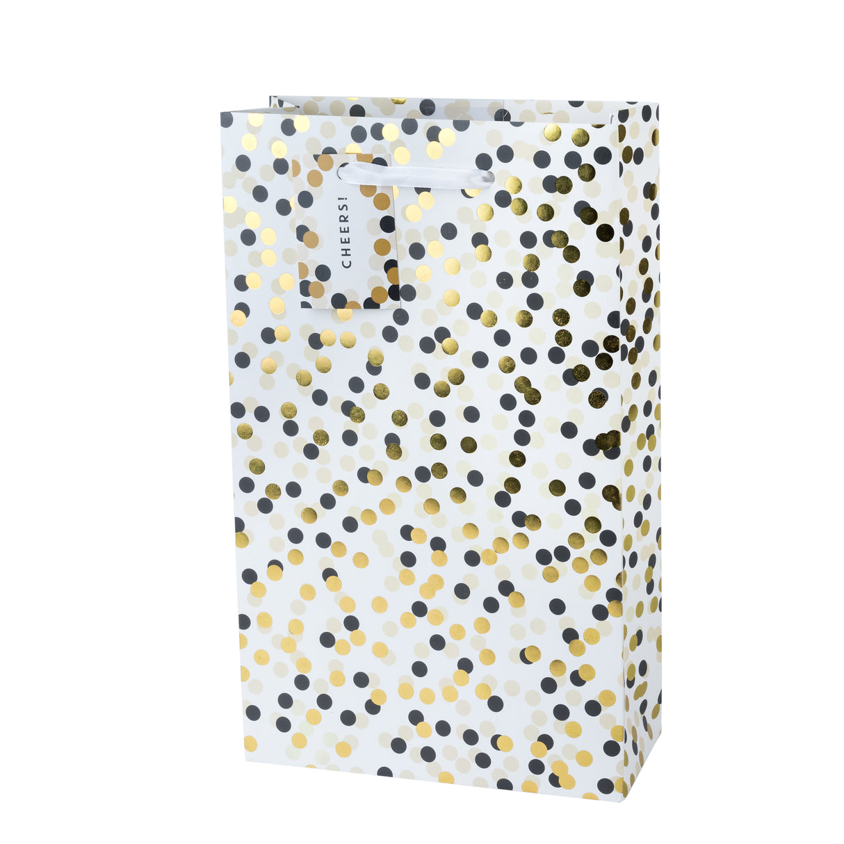 Tuxedo Dot Two Bottle Wine Bag