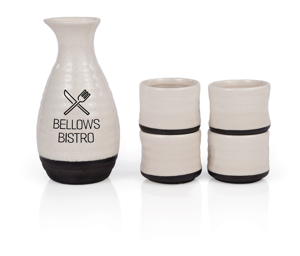 Fervor 5-Piece Hand Painted Ceramic Sake Set