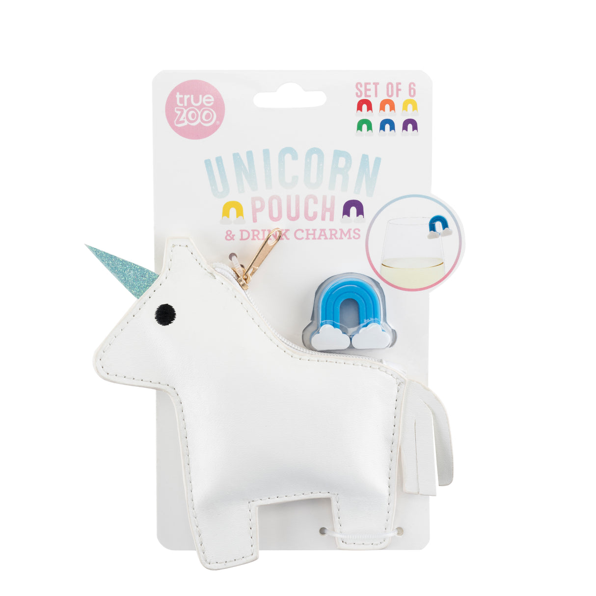 Unicorn Pouch with Rainbow Charms, Clip Strip 10ct