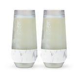 Champagne FREEZE Cooling Cup in Marble, Set of 2