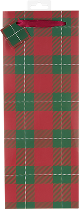 Christmas Plaid 1.5L Bottle Bag
