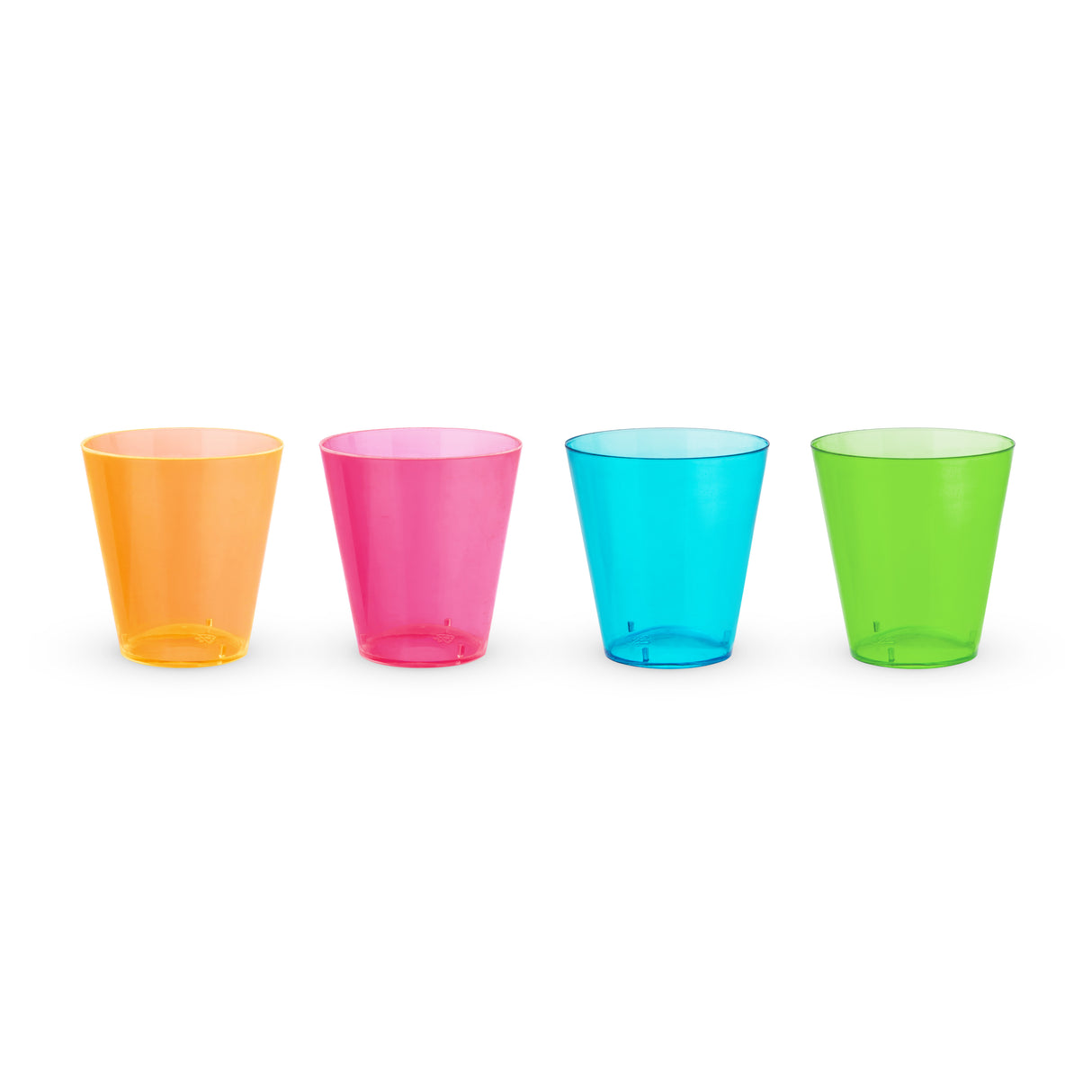 Party 2 oz Plastic Shot Glasses in Assorted Neon, 60ct