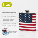 Trueflask 6 oz American Flag Flask with Funnel