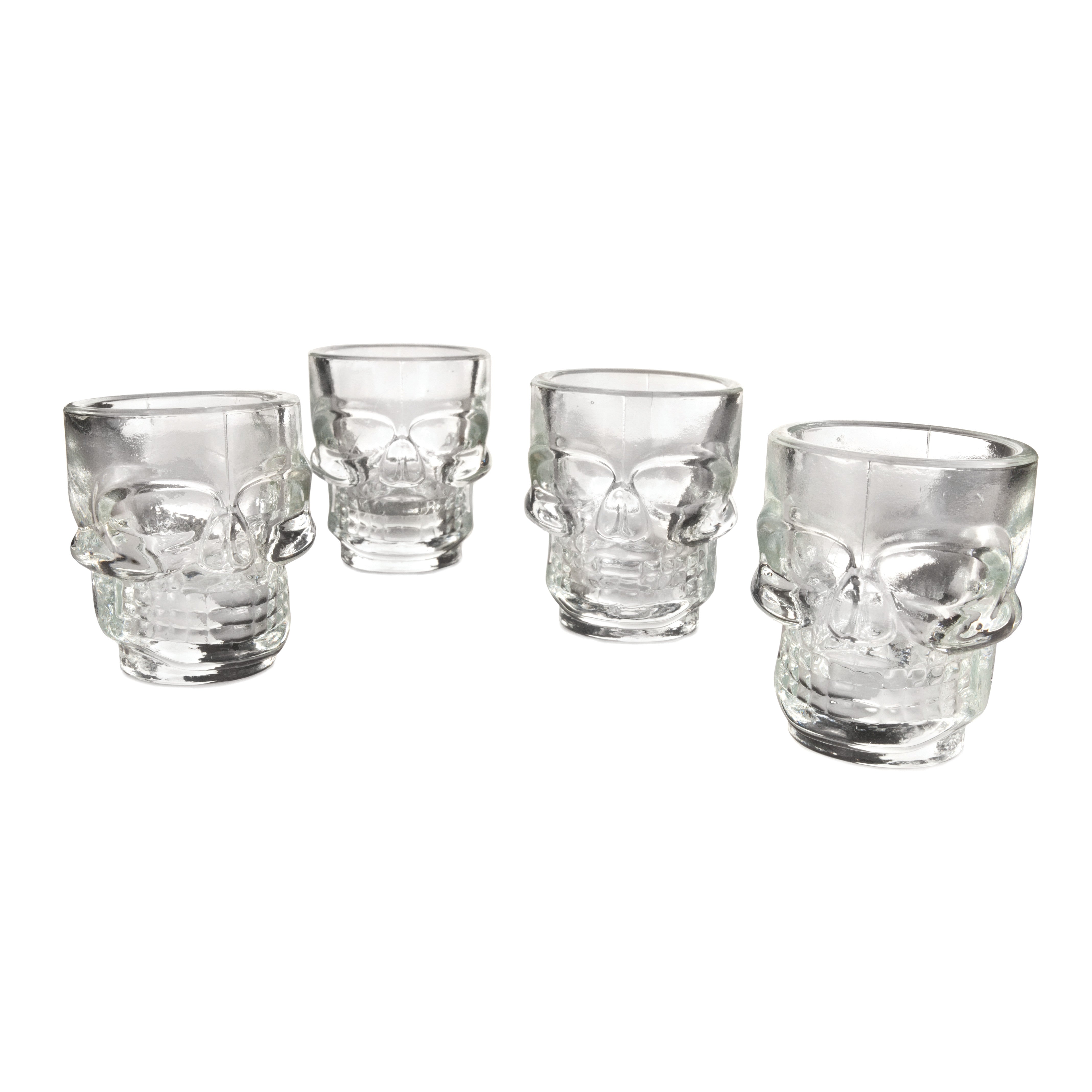Kikkerland 1.5 oz Skull Shot Glasses, Set of 4 - Thumbnail 3