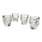 Kikkerland 1.5 oz Skull Shot Glasses, Set of 4